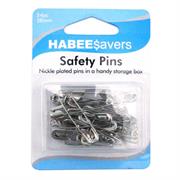  Safety Pins, 38mm, Nickel 